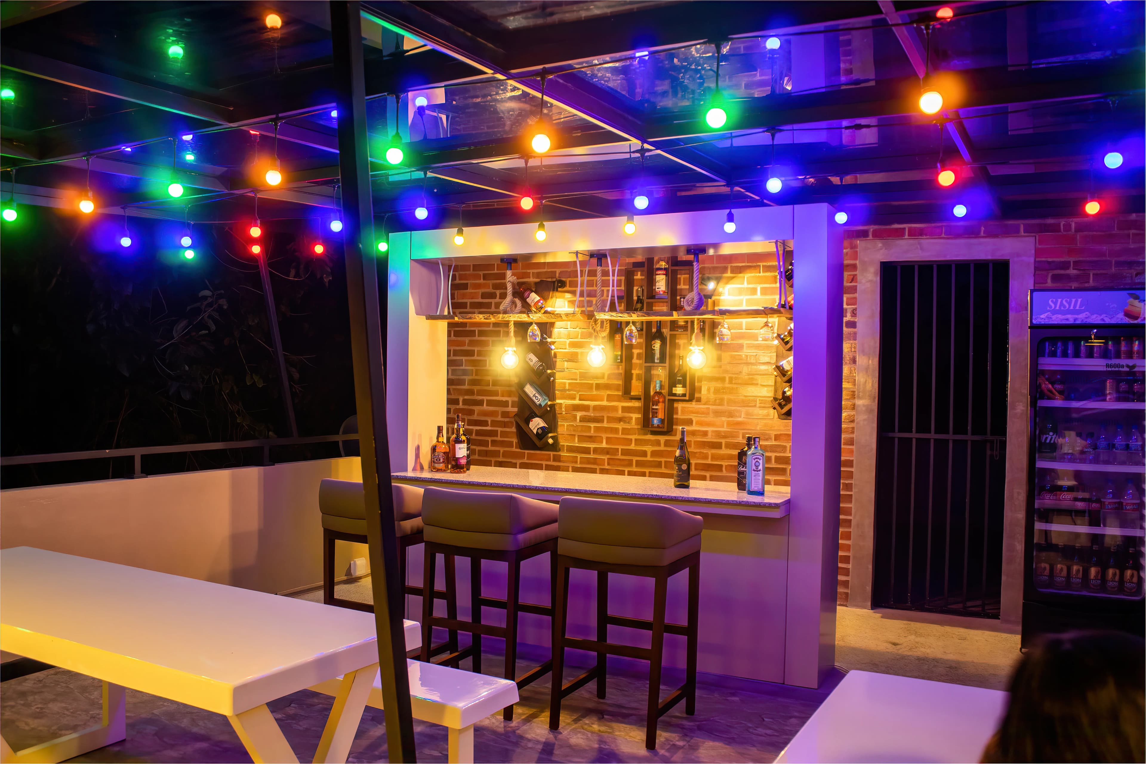 Rooftop Bar Night Ambiance